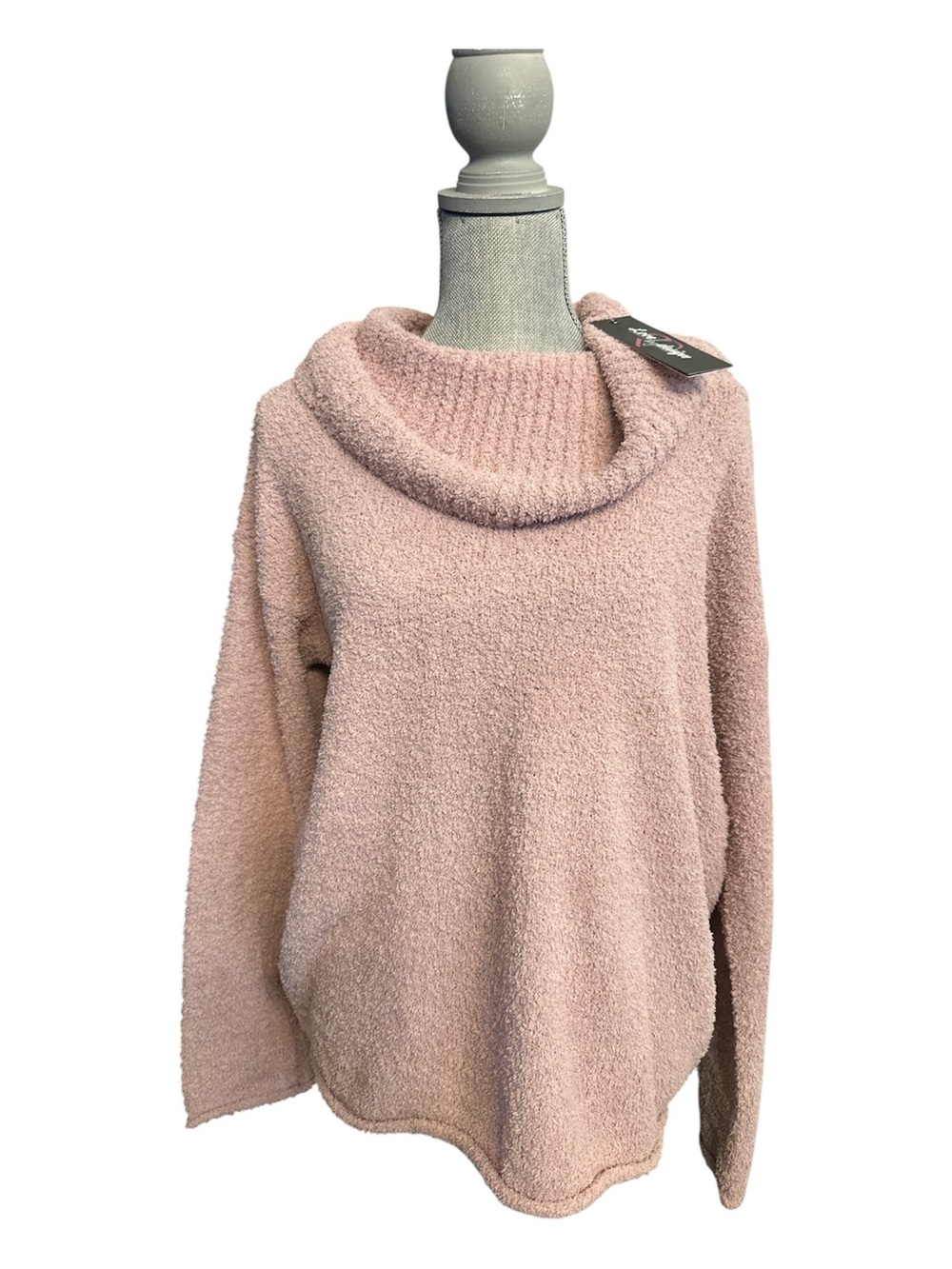 Love By Design Dusty Rose Cowl Neck Sweater